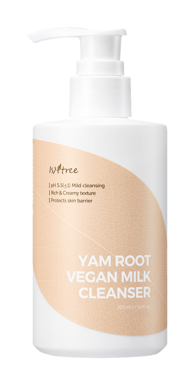 Isntree Yam Root Vegan Milk Cleanser 220ml pump bottle